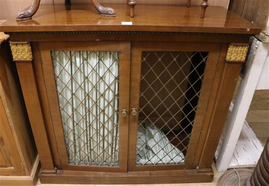 A Regency style mahogany pier cabinet, W.3ft 7in.